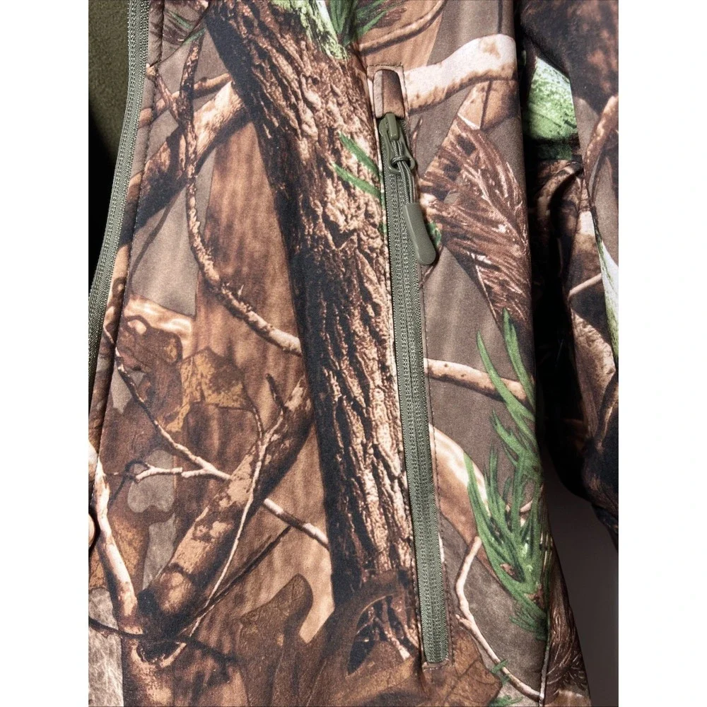 ESDY Shark Skin Soft Shell Tactical Jacket Camo Hooded Men's Large Ventilated